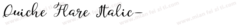 Quiche Flare Italic字体转换